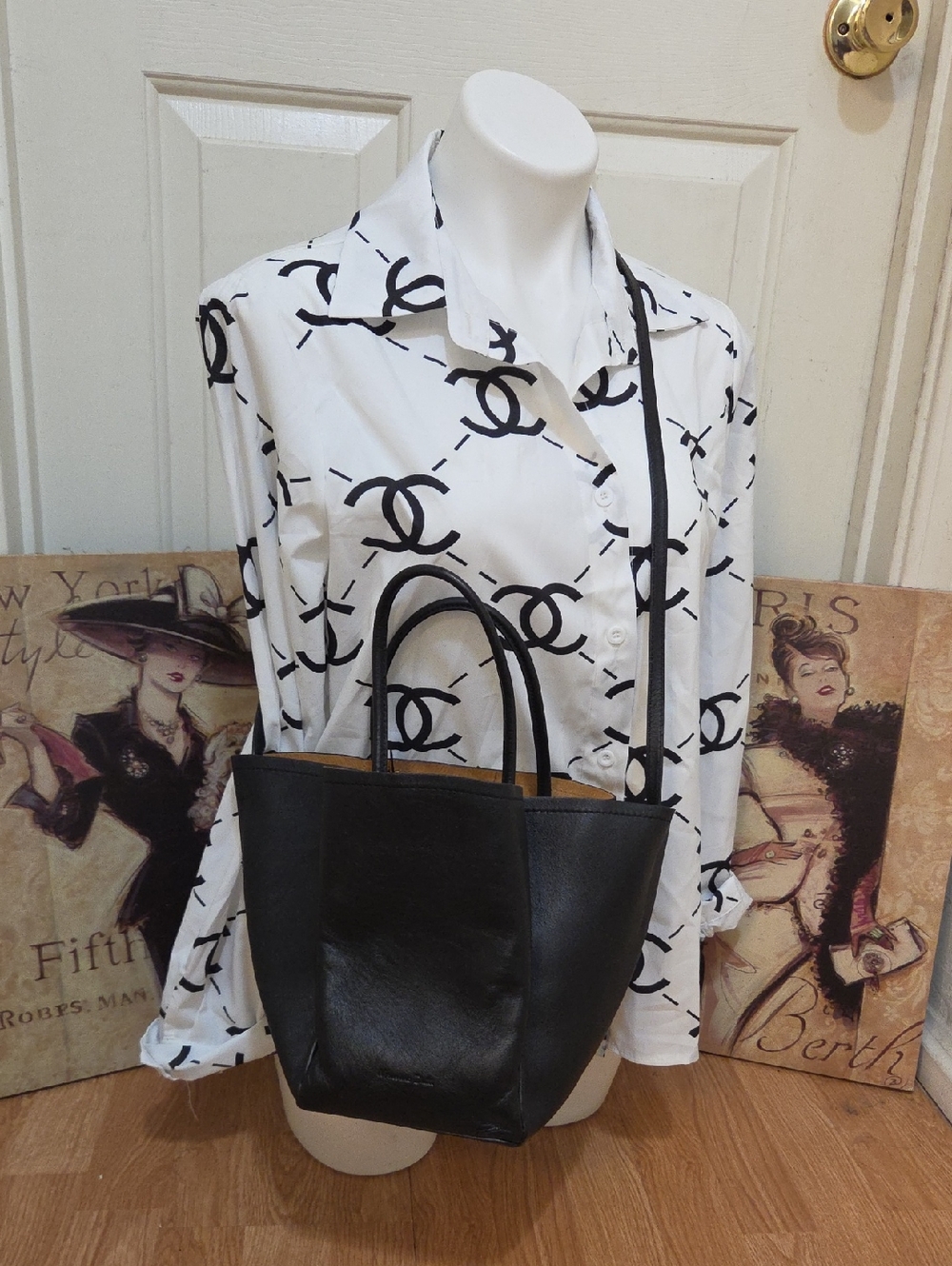 Massimo Dutti Tulip Leather Tote